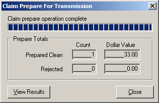 Claim Prepare for Transmission