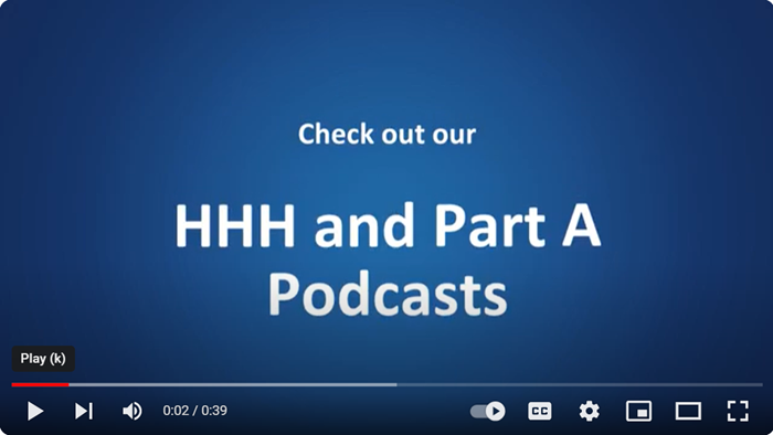 HHH and Part A Podcasts on YouTube